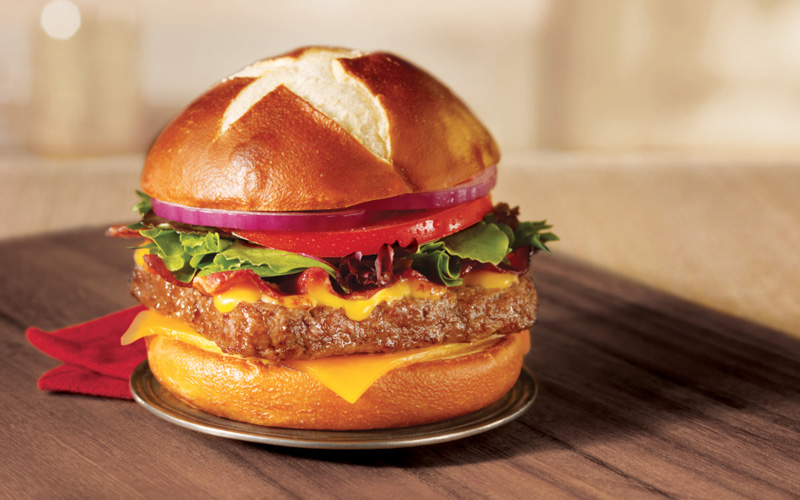 Wendy's Pretzel Bacon Cheeseburger