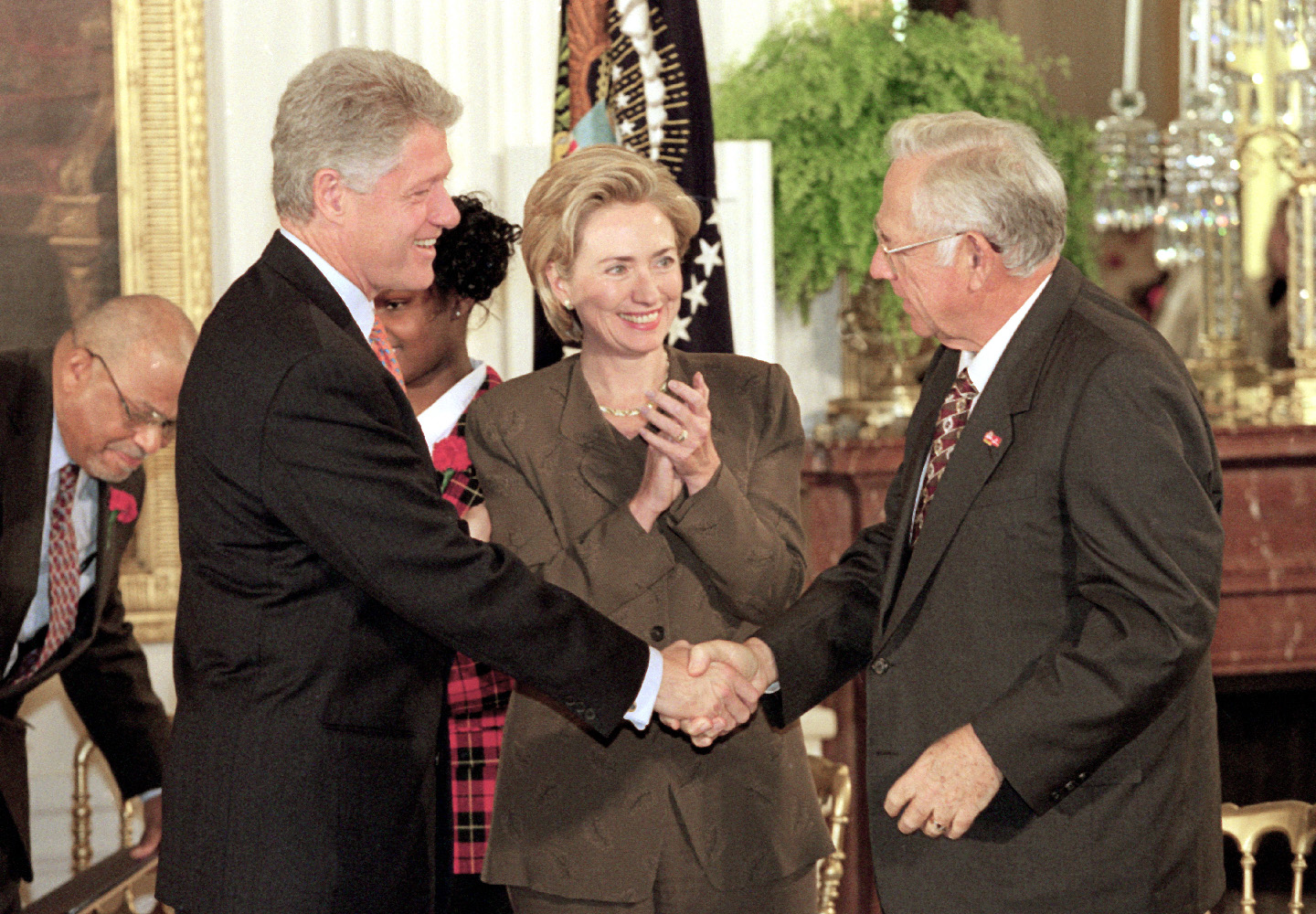 Dave Thomas meets President Clinton