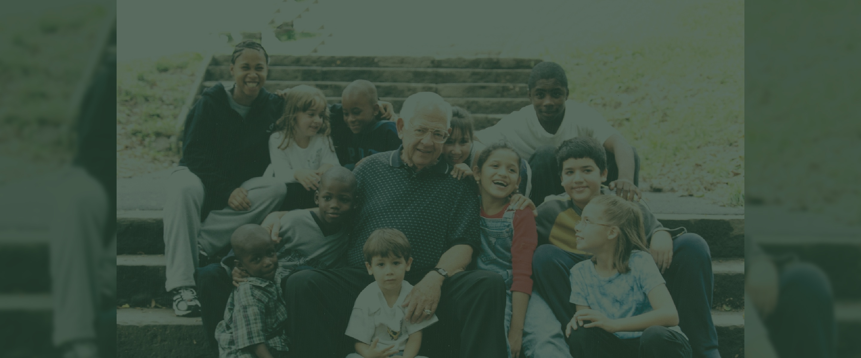 Dave Thomas with children