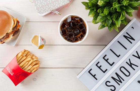 Wendy's Smoky Mushroom Bacon Cheeseburger