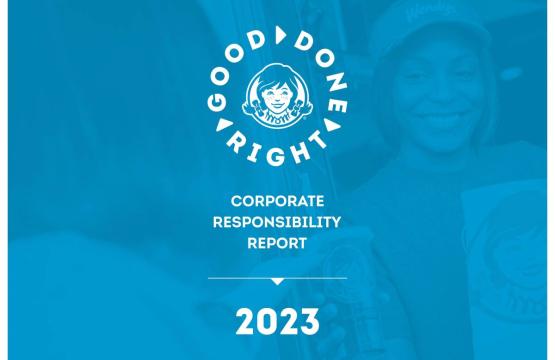 Wendy's 2023 Corporate Responsibility Report Cover