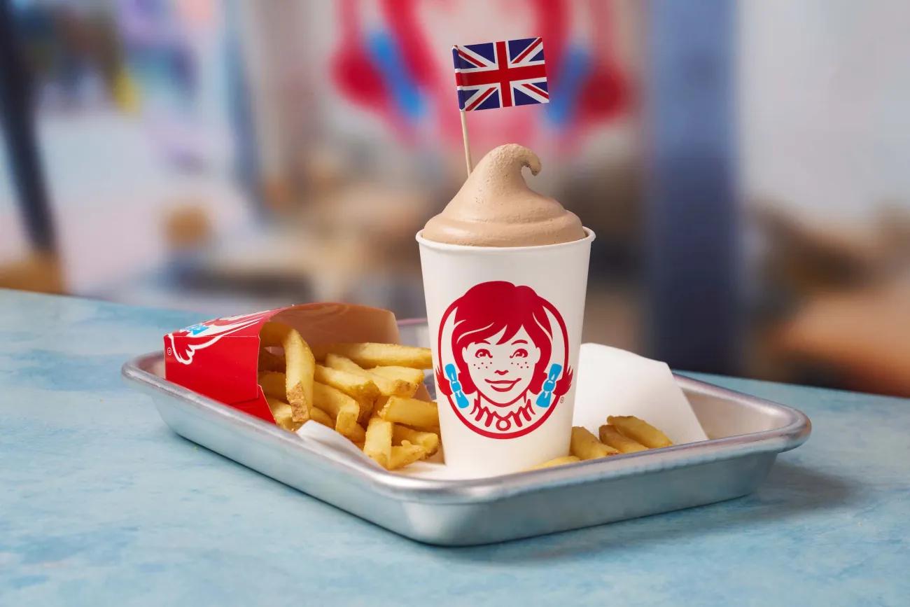 Frosty and Fries with a UK flag