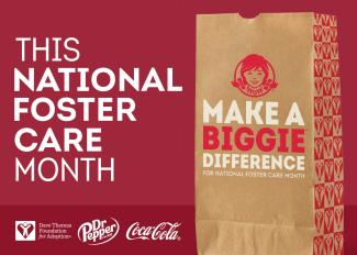 Wendy's Make a Biggie Difference during National Foster Care Month