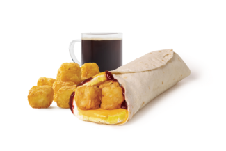 Egg &amp; Cheese Breakfast Wrap Combo – HP Brown Sauce