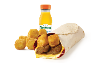 Sausage Breakfast Wrap Combo, HP Sauce