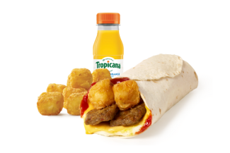 Sausage Breakfast Wrap Combo, Heinz Ketchup