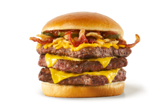 BBQ Bacon Melt Triple Cheeseburger