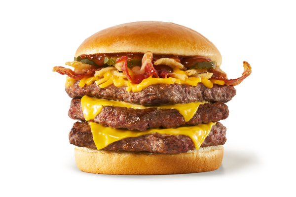 BBQ Bacon Melt Triple Cheeseburger