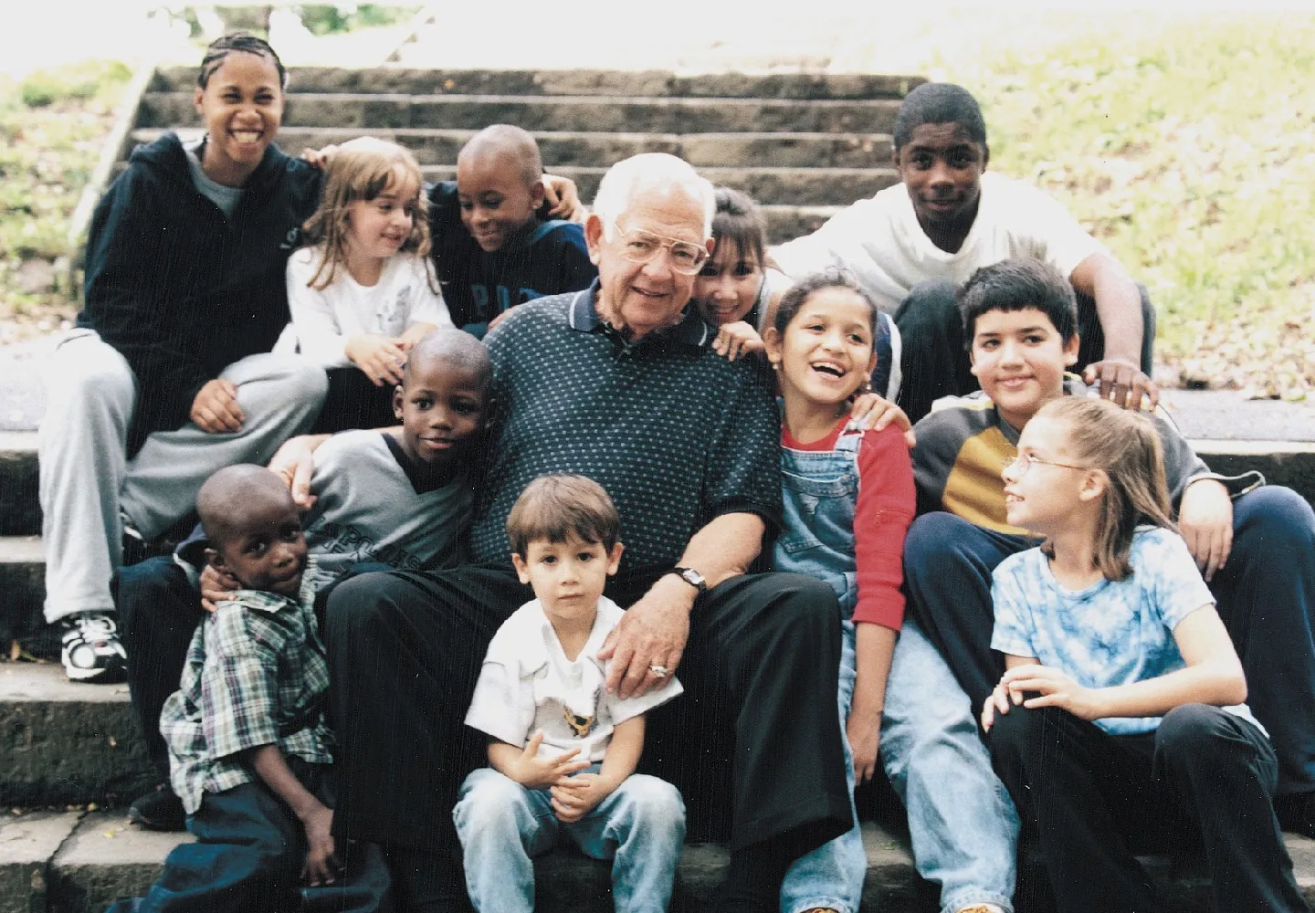 Dave with children